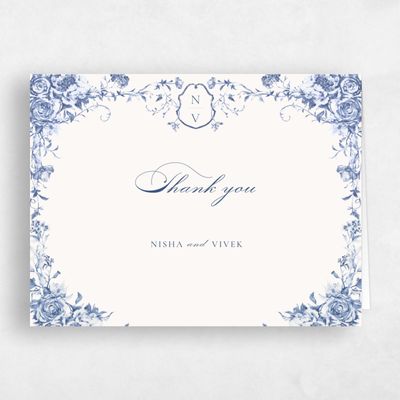 Blue Whimsical Wedding Thank You - Hattaway Landscape