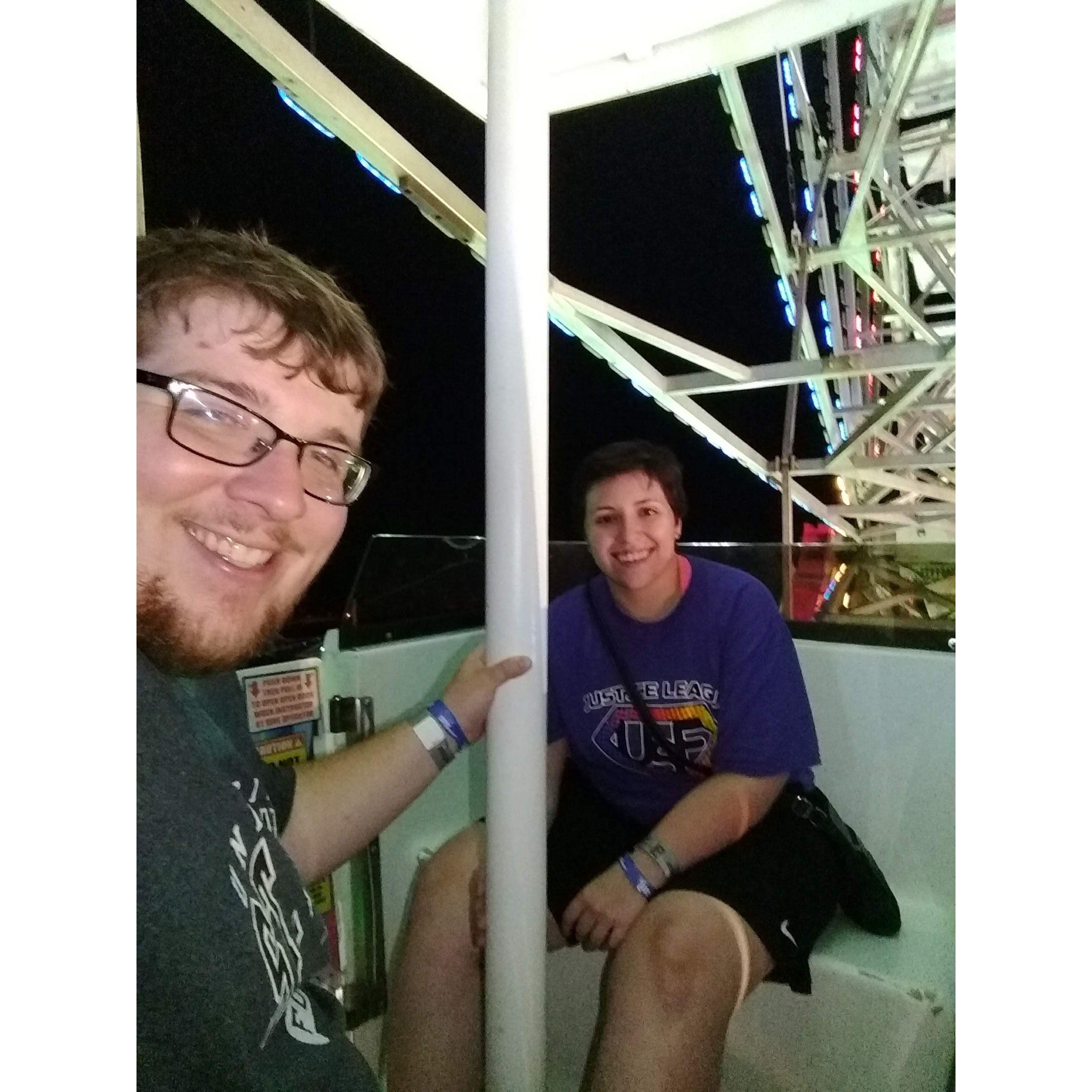 There was a screw rolling around the floor of this Ferris Wheel