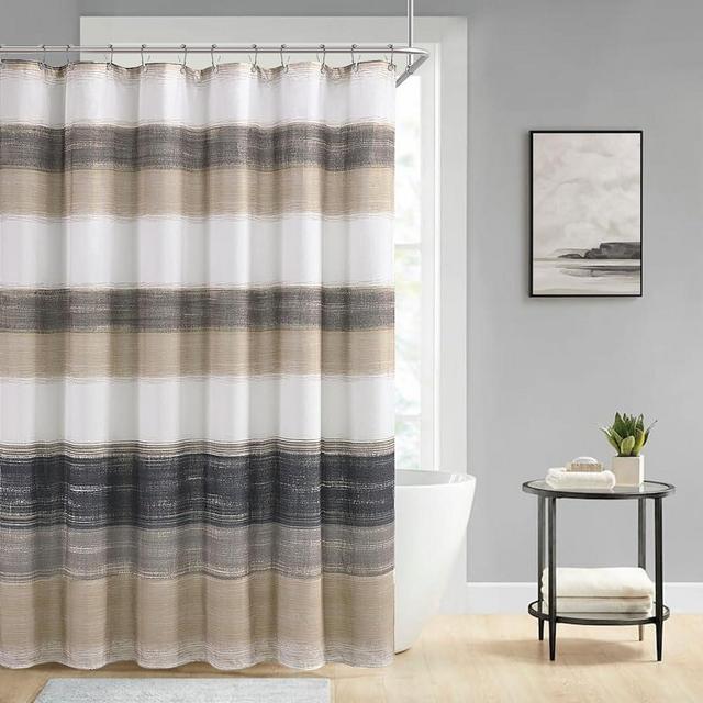 Awellife Brown Shower Curtains for Bathroom Tan Rustic Cotton Farmhouse Shower Curtain 72 x 72 Inches