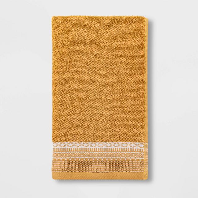 Diamond Border Terry Hand Towel Gold - Threshold™