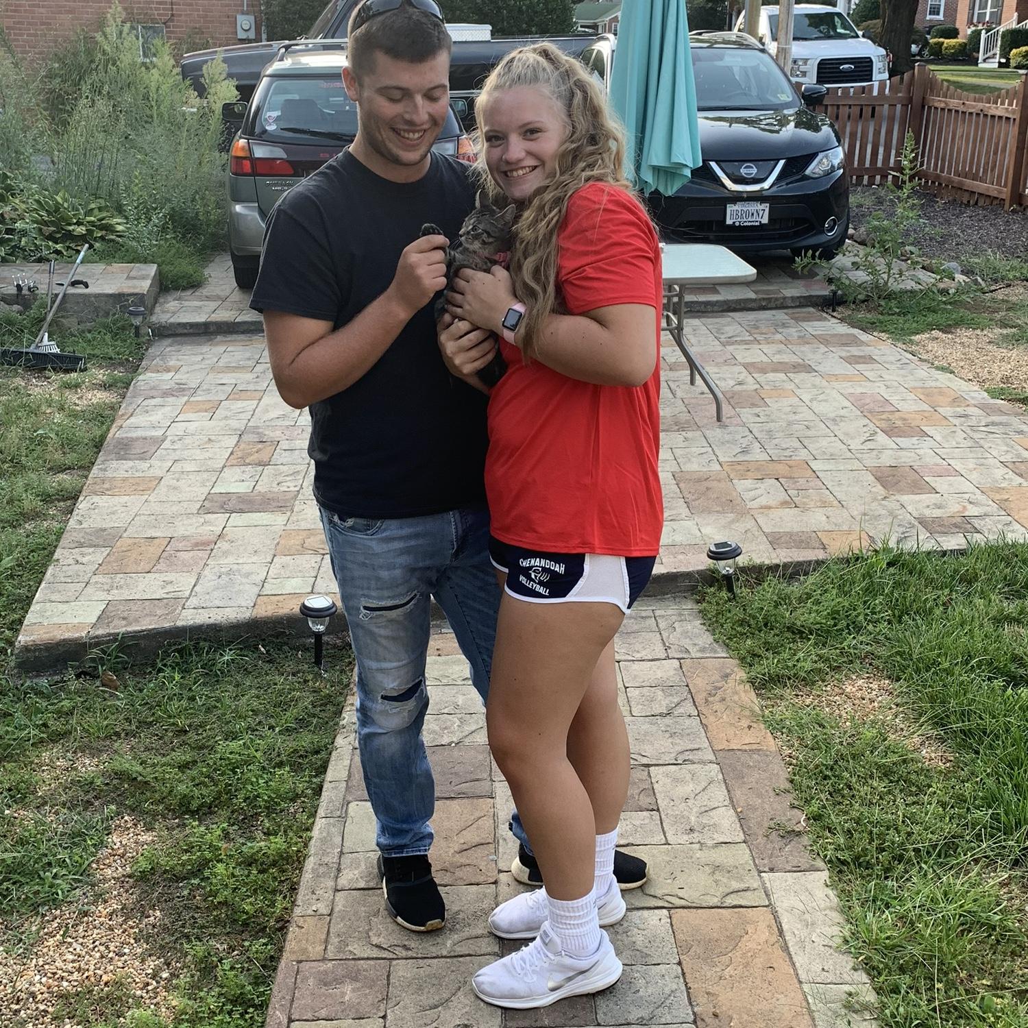 Our Olly girl! Noah asked me to be his girlfriend with a kitten.. that was fun to explain to my parents 😬