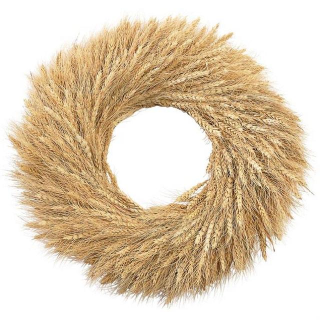 Mud Pie Preserved 20" Wheat Wreath, Brown