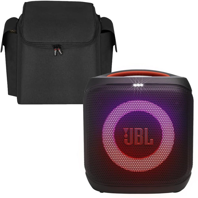 JBL PARTYBOX Encore Essential 2 Speaker Bundle with gSport Carry Bag (Black)