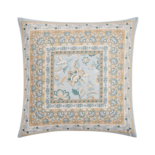 Brooke Floral Printed Sham, Blue Multi, Euro