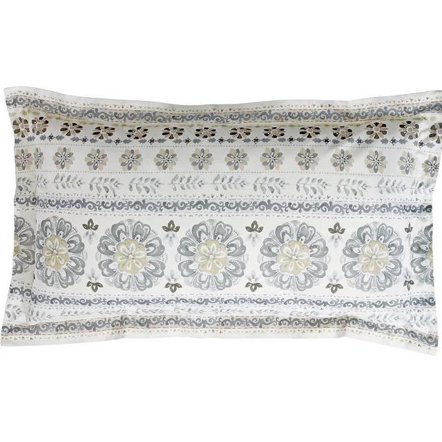 Lila Reversible Organic Percale Sham, King, Gray Multi