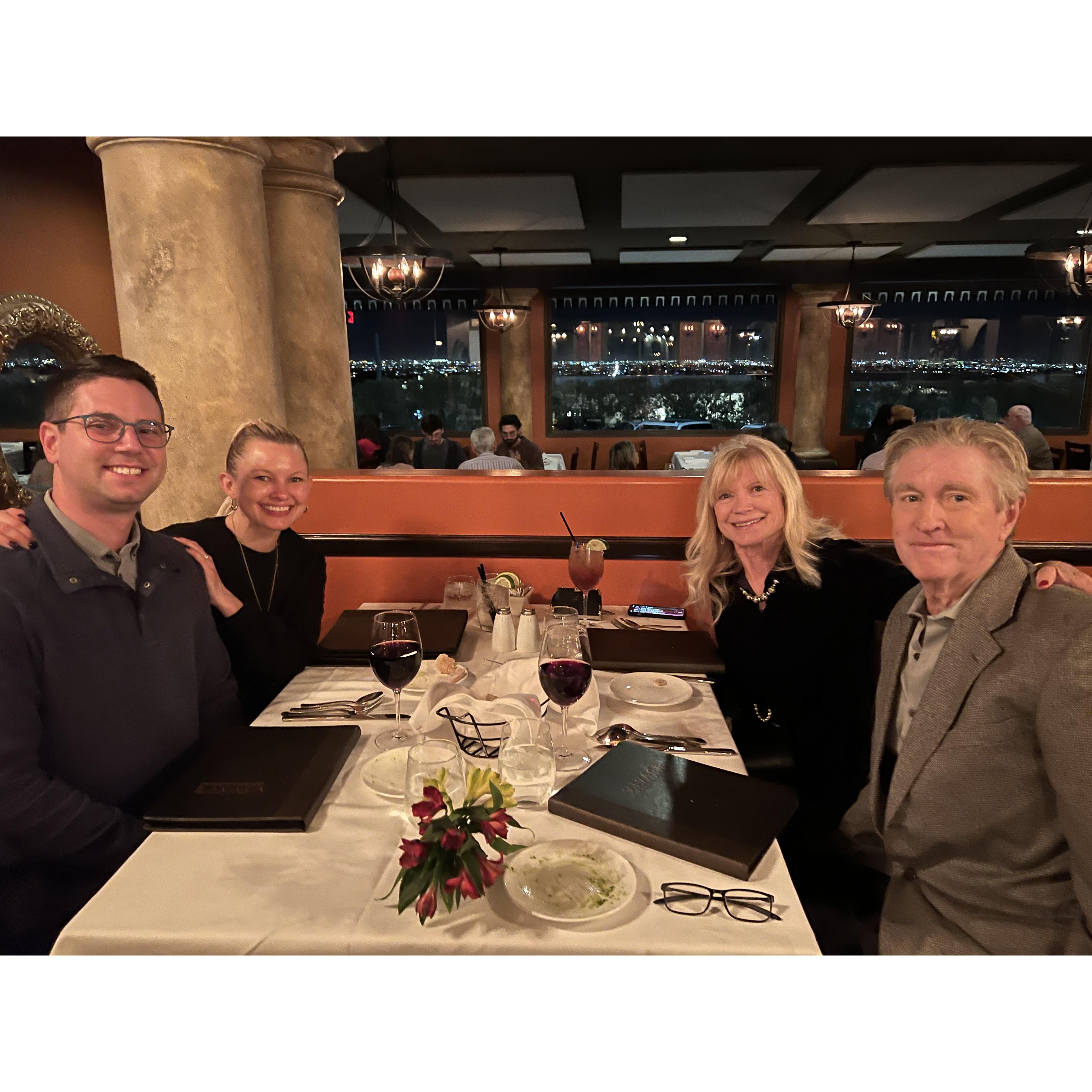 Dinner with Tom & Mich at our favorite Italian restaurant in Tucson