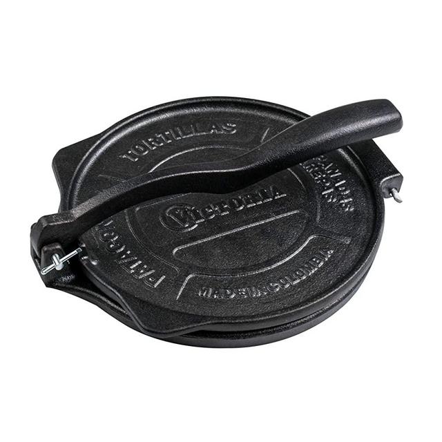 Victoria 8" Commercial Grade Cast Iron Tortilla Press, New Secret Indestructible “HD Iron”. 8-Inch Tortilla and Quesadilla Maker