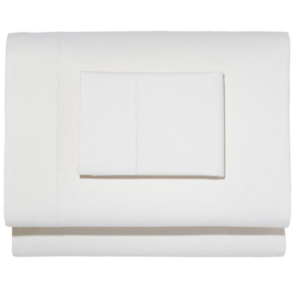 280-Thread-Count Pima Cotton Percale Sheet Set - White