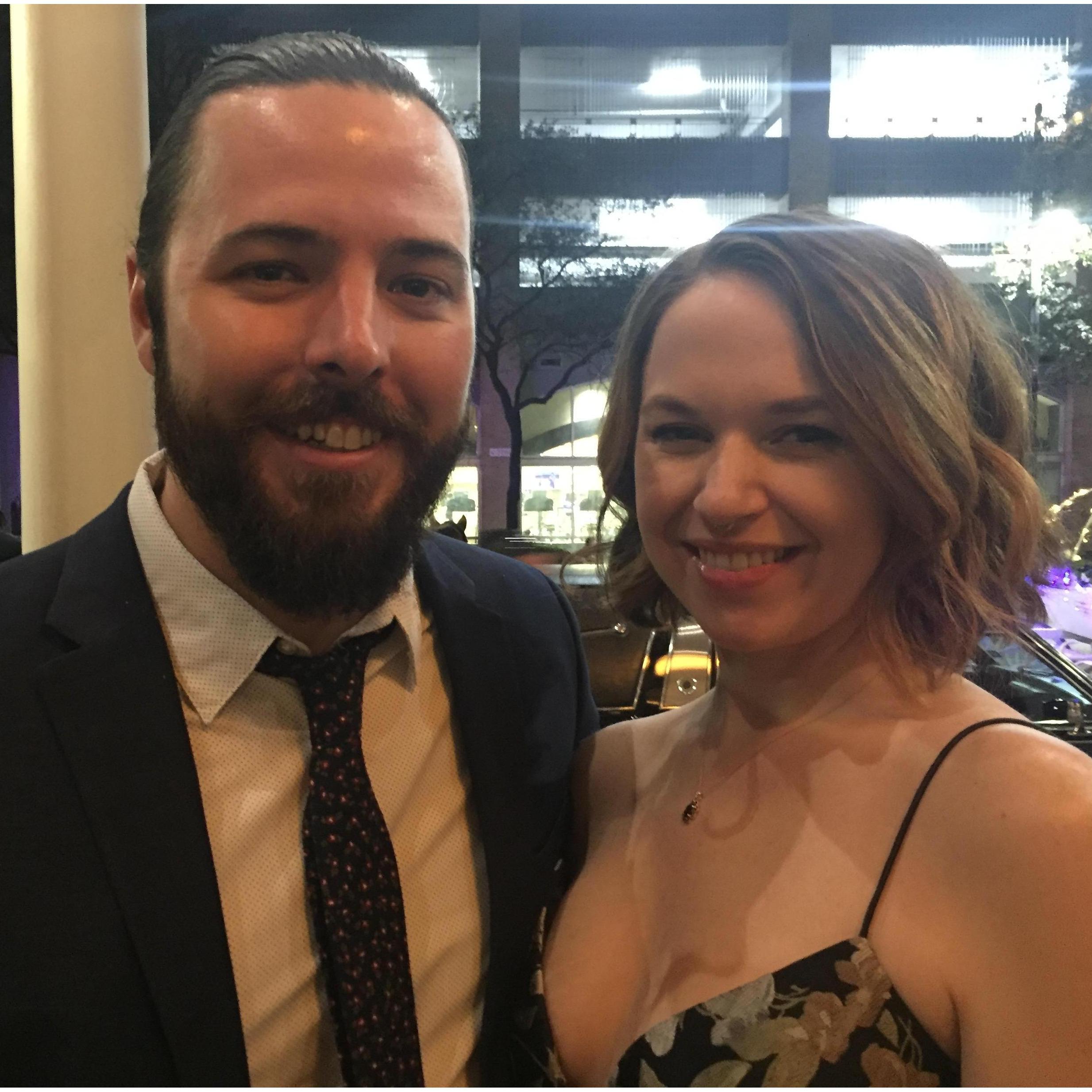 Dressed up at a friend's wedding