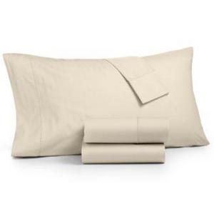 Martha Stewart Collection - 4-Pc. Solid Queen Sheet Set, 400 Thread Count 100% Cotton Percale , Created for Macy's