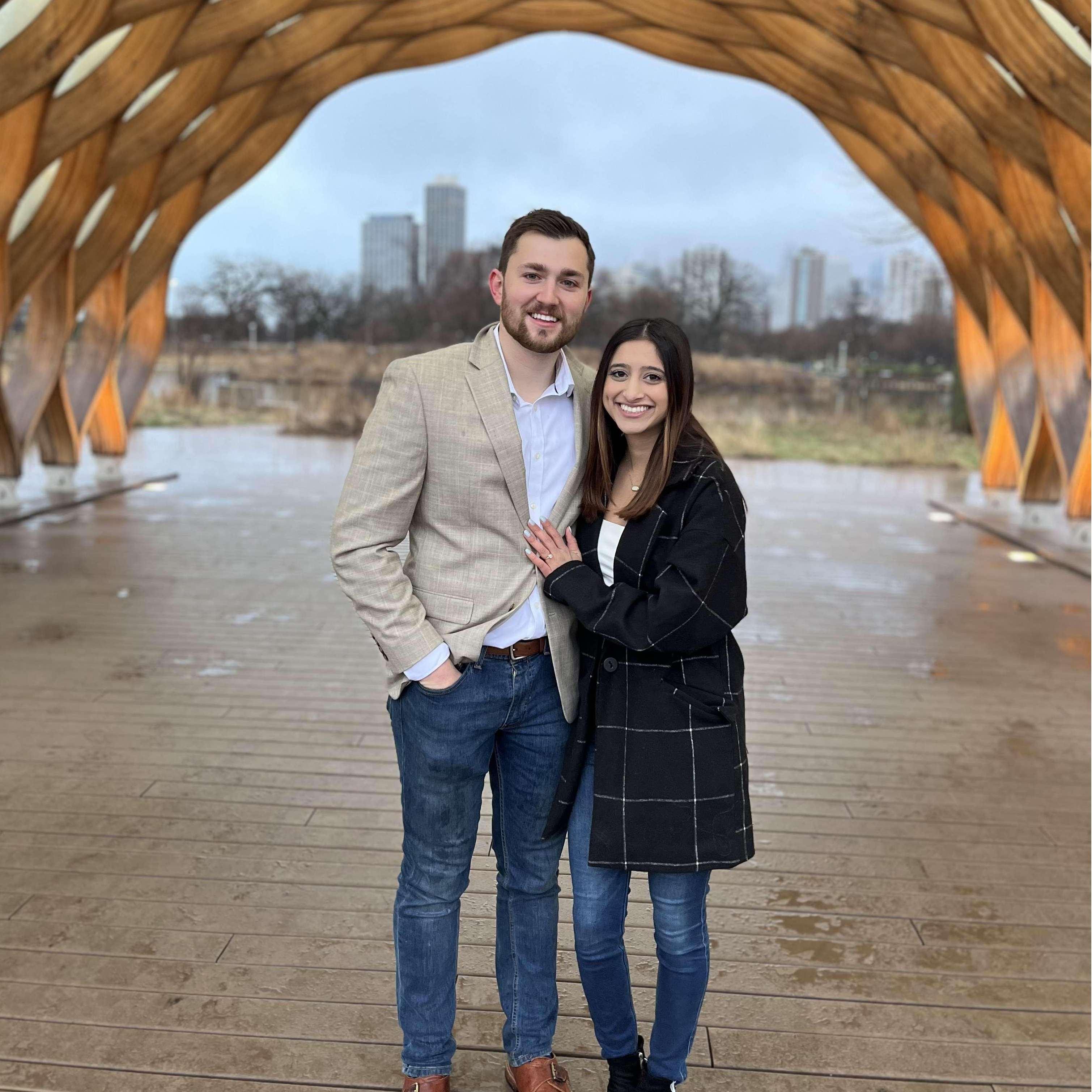 The day we got engaged in Lincoln Park!