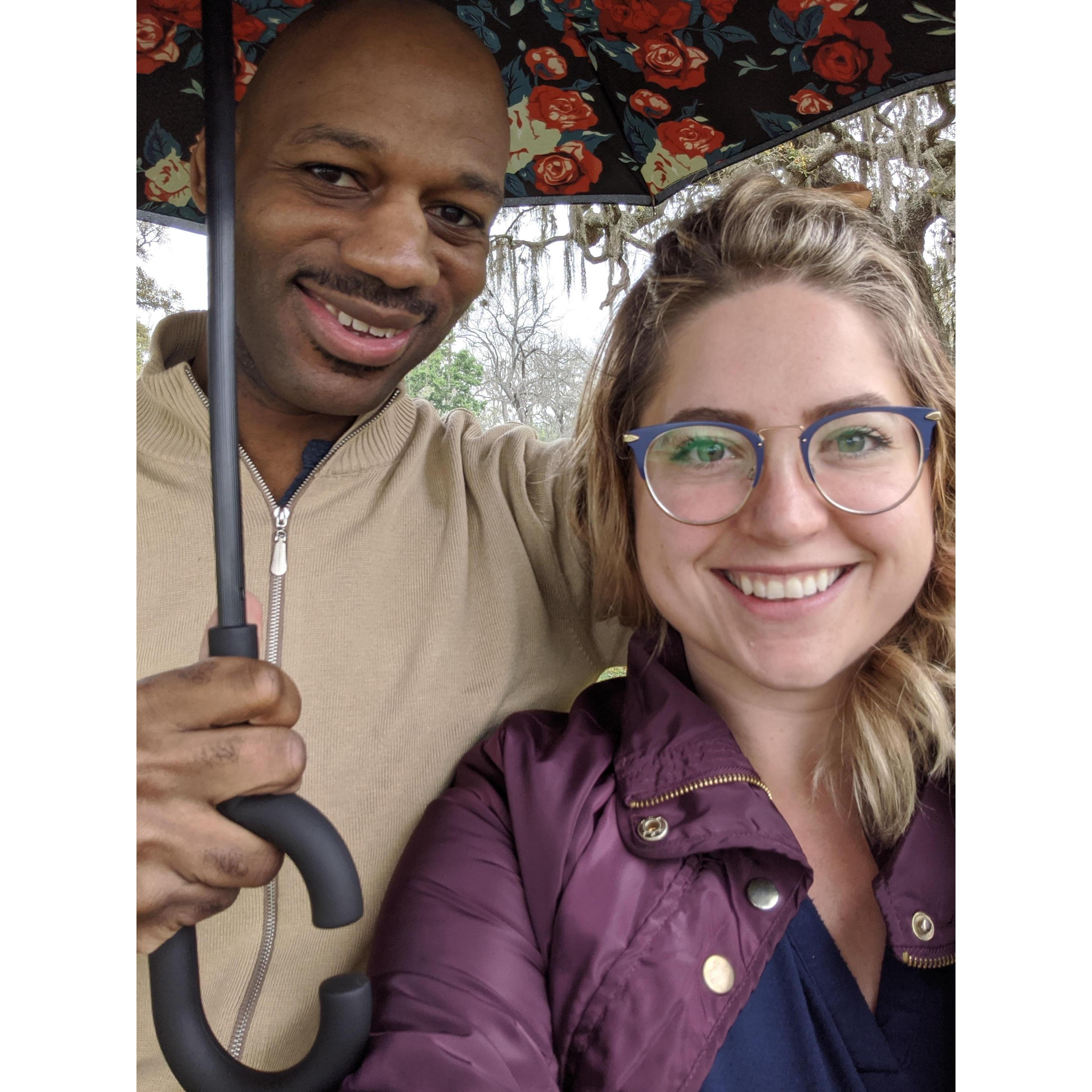 03/21/2020 He always holds the umbrella. Even the first time he came over when we ended up going for a walk in the rain. SO SWEET!
"She had strict umbrella rules..." - Donavan