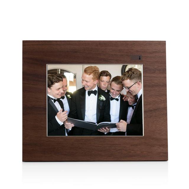 Aura Walnut Wood Digital Picture Frame