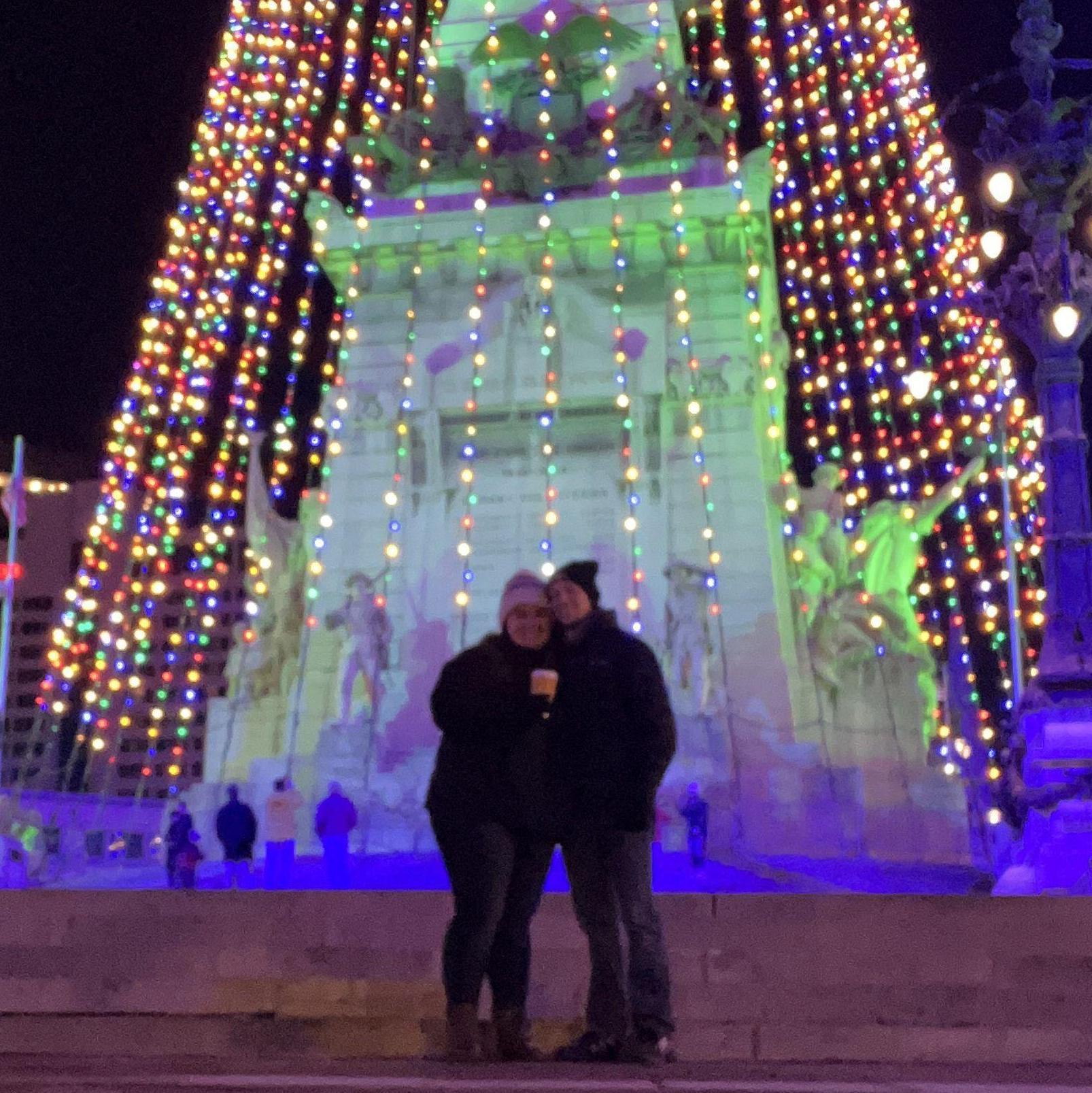 We took a trip to Indy to see the Christmas lights downtown. We stopped and got hot chocolate while we were there and it tasted SO good :)