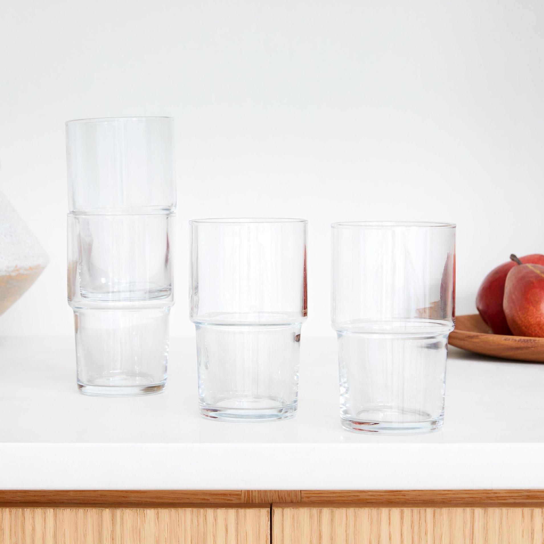 Essential Stacking Drinking Glass Collection - Tall