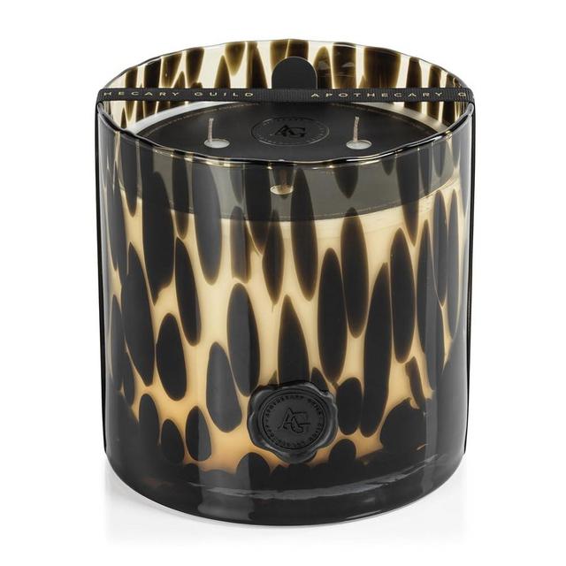 Zodax Apothecary Guild Scented Opal Glass Jar Candle- 50 oz/3-Wick - Cedar Leaf & Hinoki Cypress