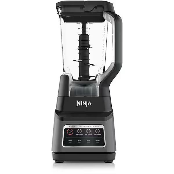 Ninja Professional Blender 1000W, Total Crushing Technology- Smoothies, Ice Crushing & Frozen Fruit, Full-Size Countertop Blender, 72-oz. Pitcher, Black & Grey, BL610