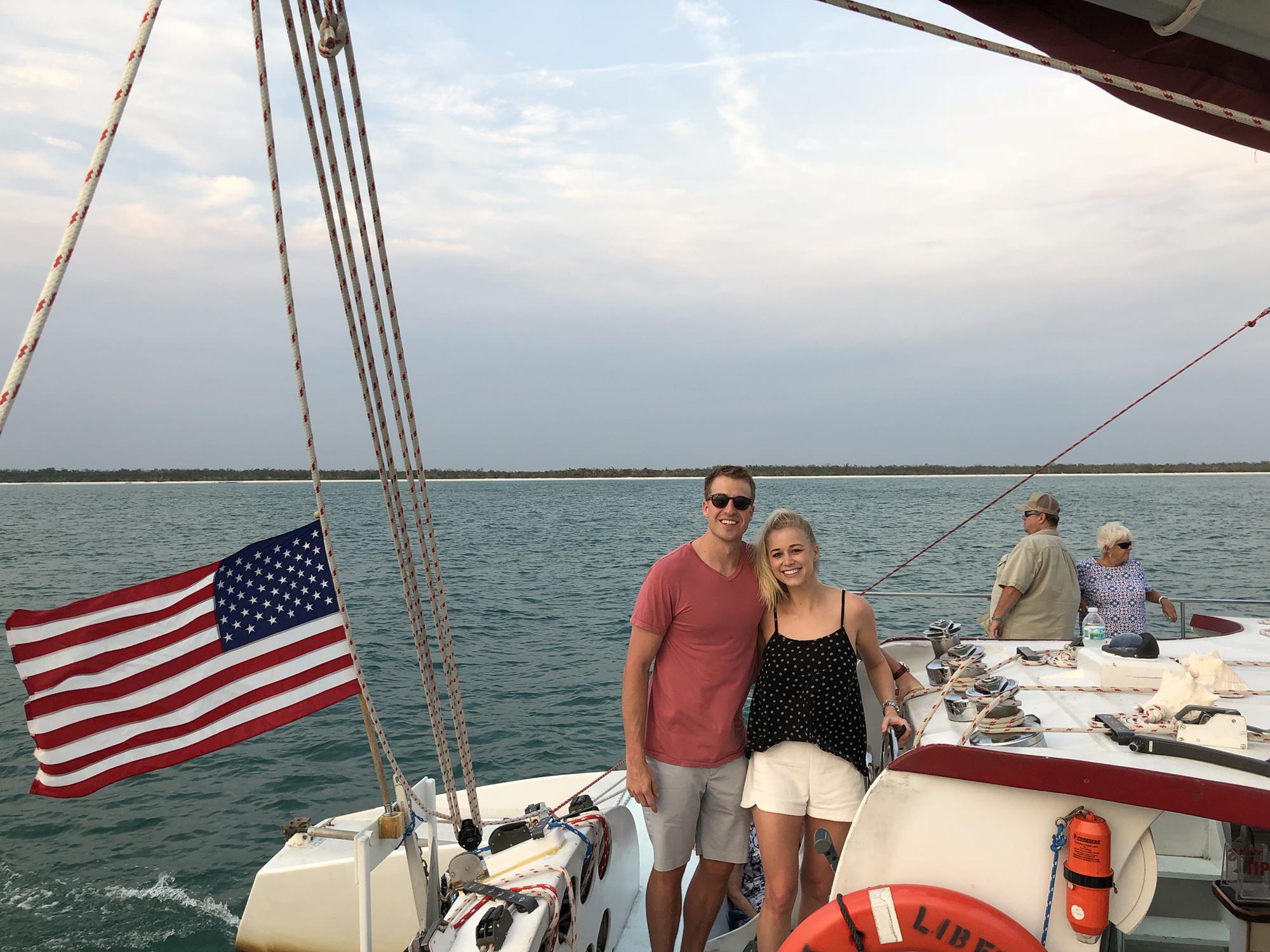 Our first visit to Naples together - Catamaran sunset cruise