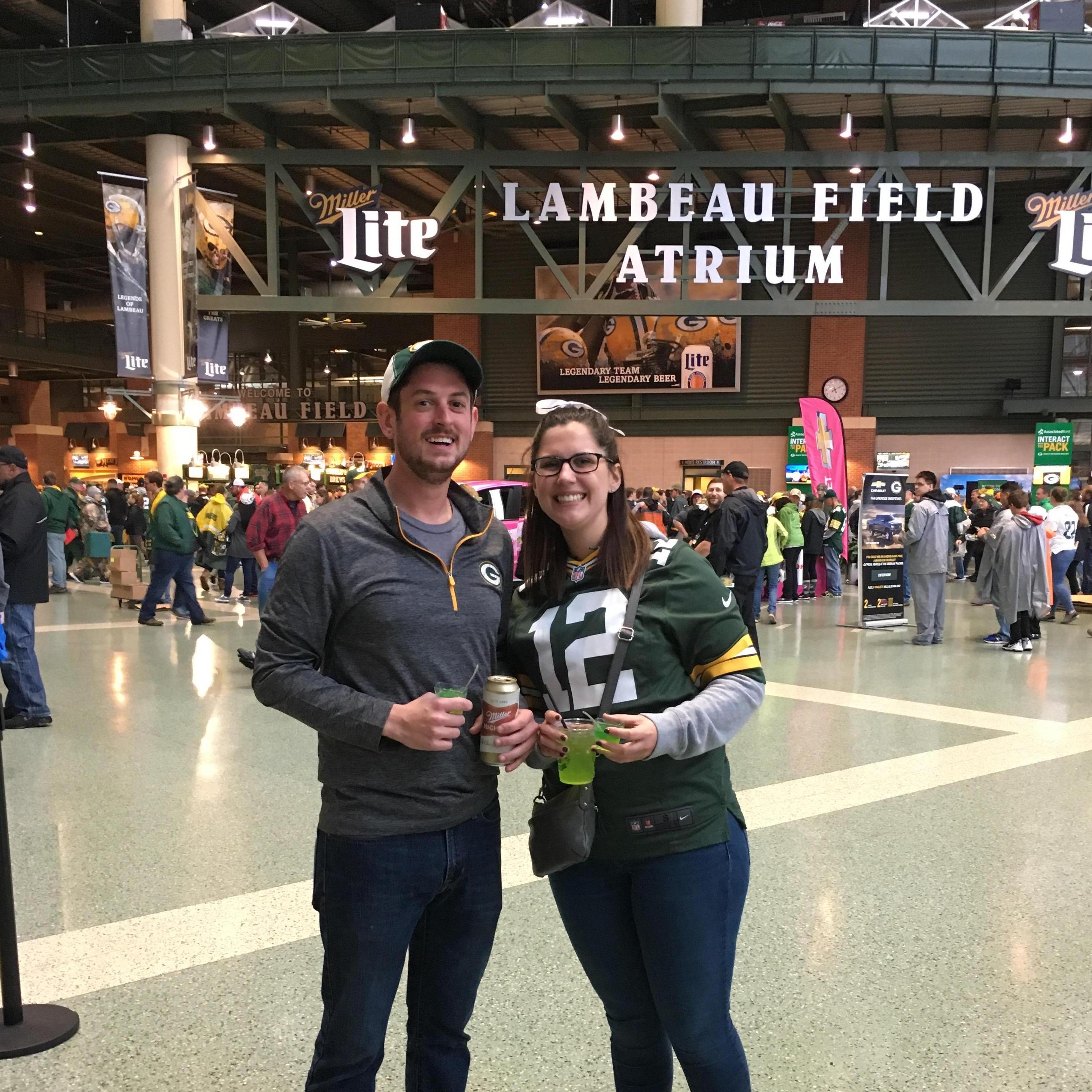 Both mine and Tony's first Packer game Oct 2017