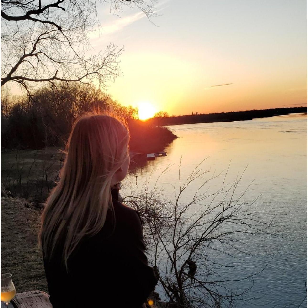 Sunset on the River, Paul’s favorite place in the world.