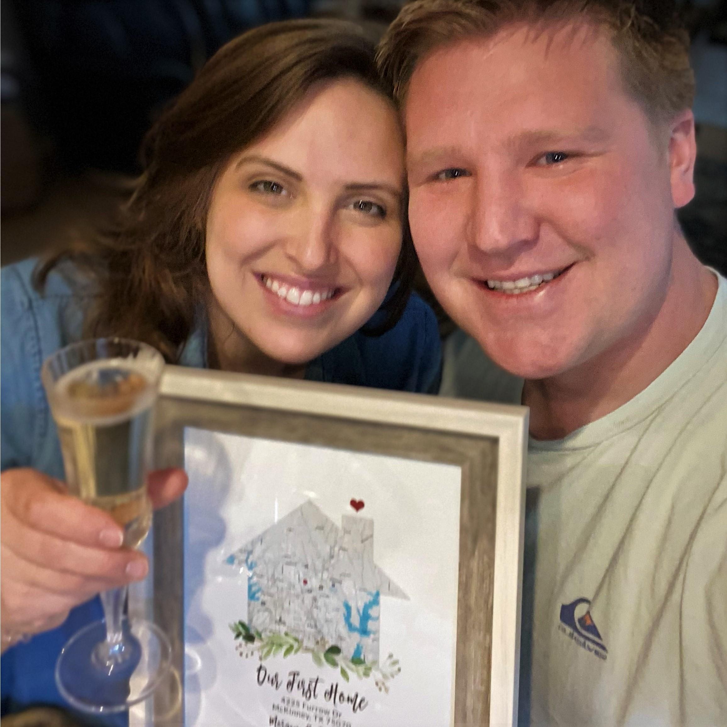The day we closed on our house!
