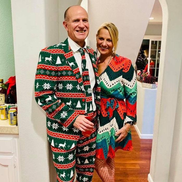 Holiday party attire. Making good use of the suit, Dec. 2019
