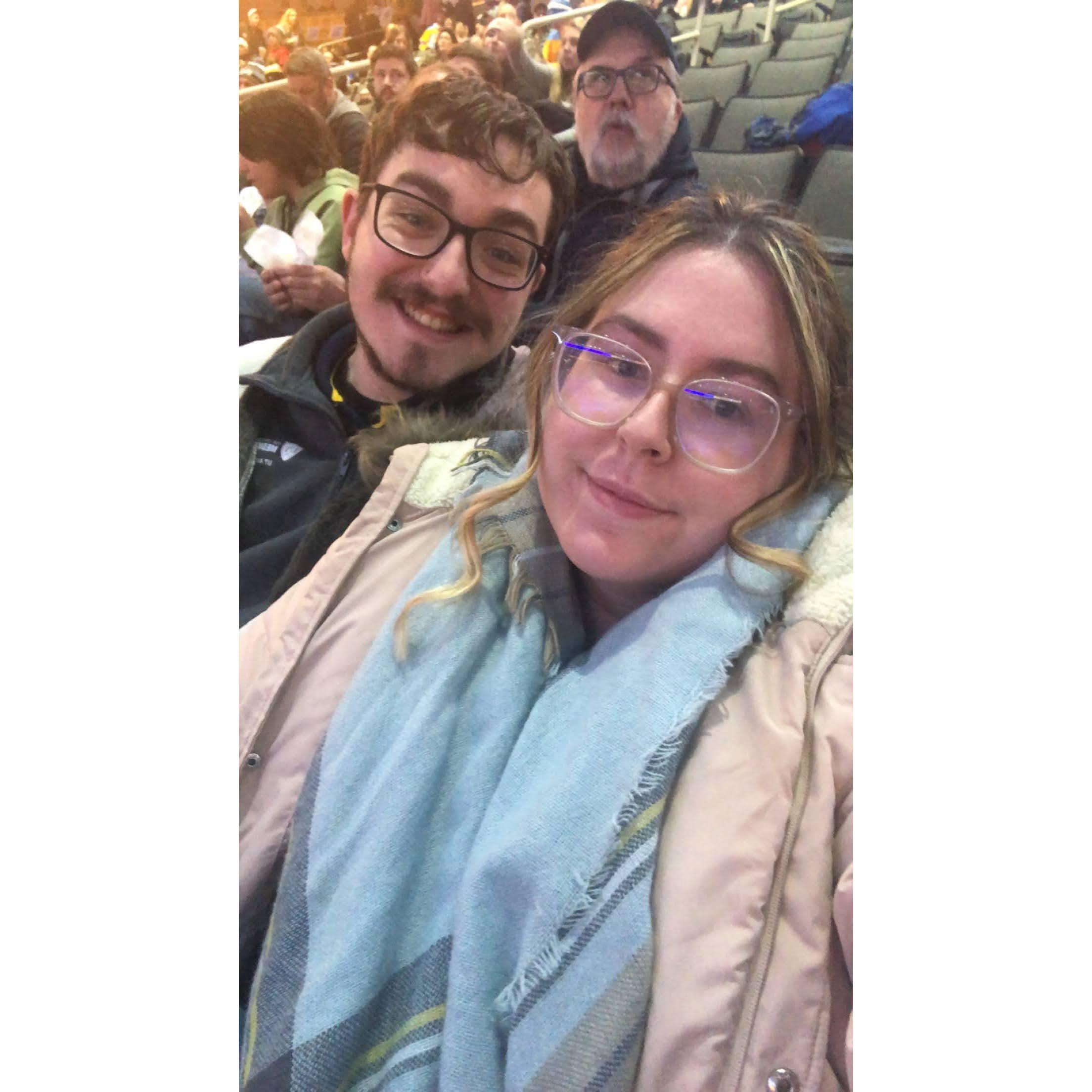Our first Walleye game together in November of 2022