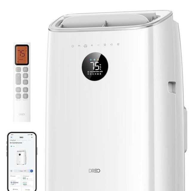 Dreo Portable Air Conditioners, 8000 BTU ASHRAE (5000 BTU DOE) Smart AC Unit for Bedroom with Drainage-free Cooling, 45dB Quiet, APP/Voice/Remote, Portable AC for Room Indoors, AC318S