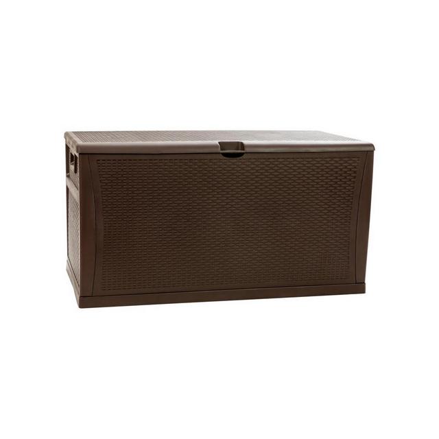 120 Gallon Weather Resistant Outdoor Storage Box For Decks, Patios, Poolside And More
