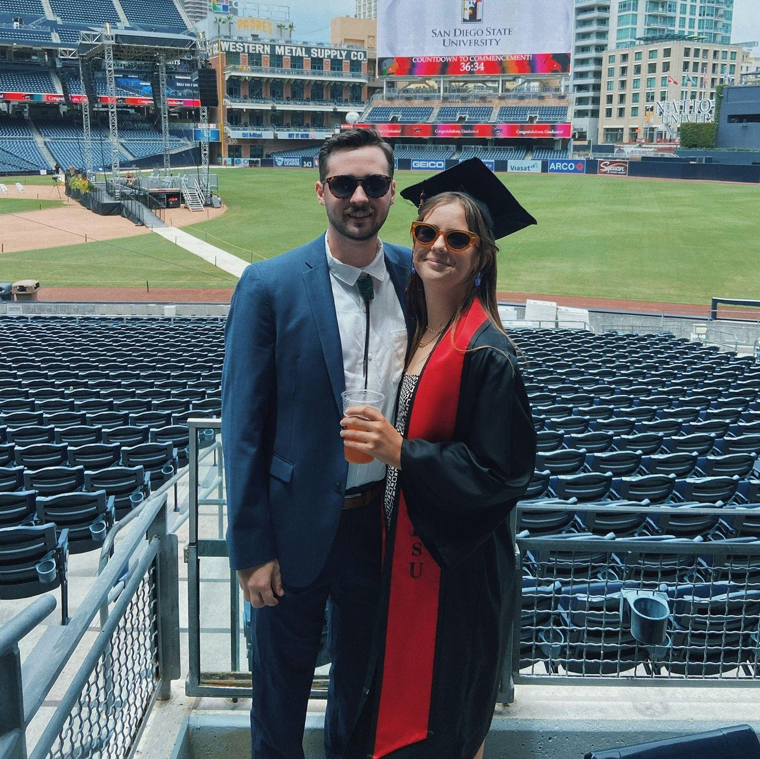 Hannah's "graduation" one year later thanks to Covid!