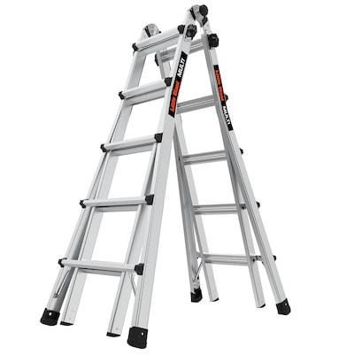 Shop Little Giant Ladders Little Giant Ladders Multi M22 Aluminum 22-ft Reach Type 1A- 300-lb Capacity Telescoping Multi-Position Ladder