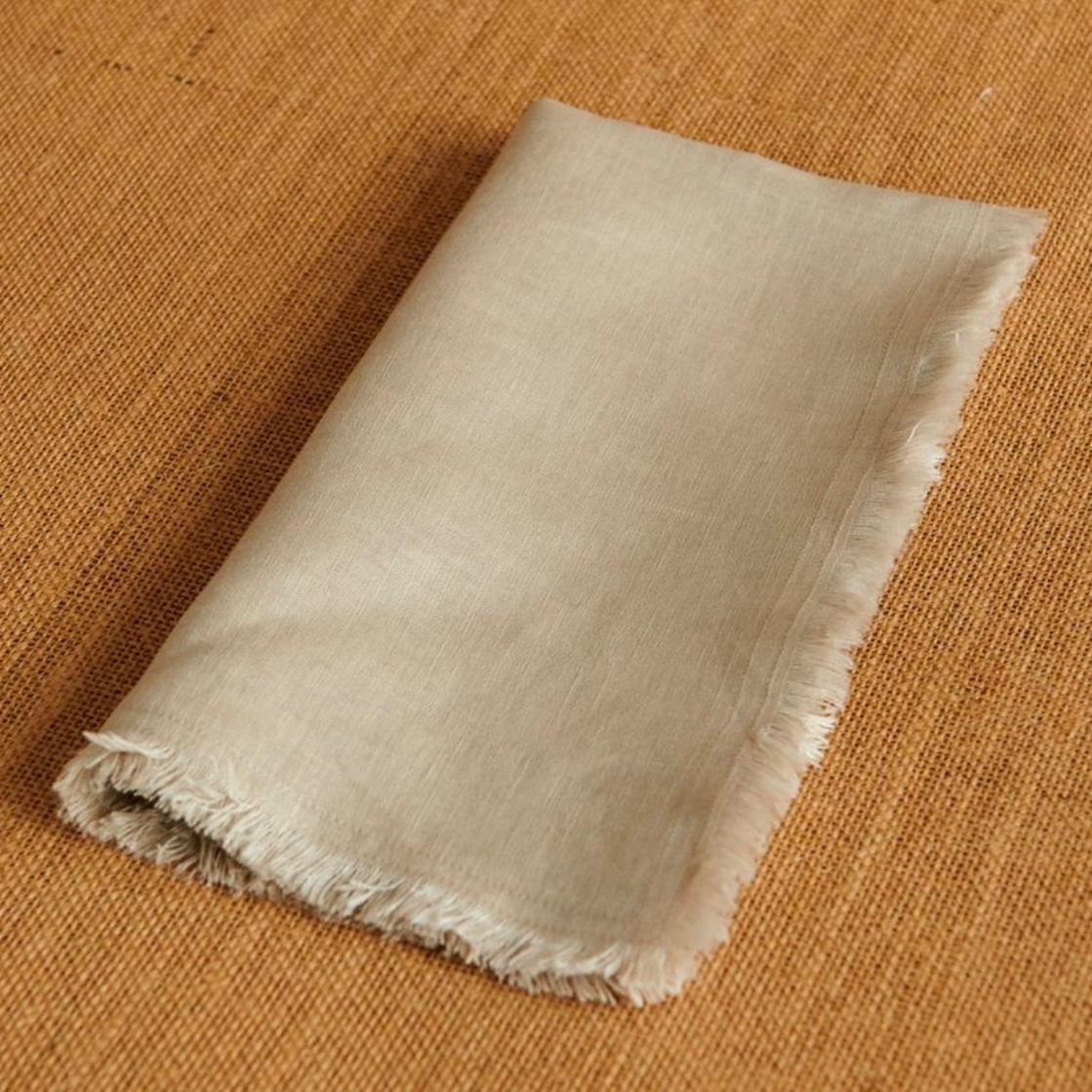 Frayed Linen Napkin - Natural