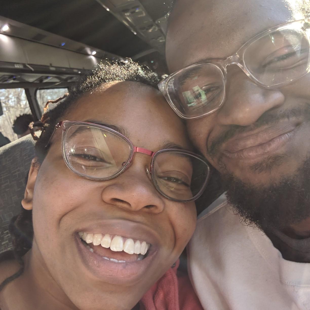 A selfie on the bus back to NYC from DC where we visited family in Baltimore and friends in Virginia. 
3.1.2020