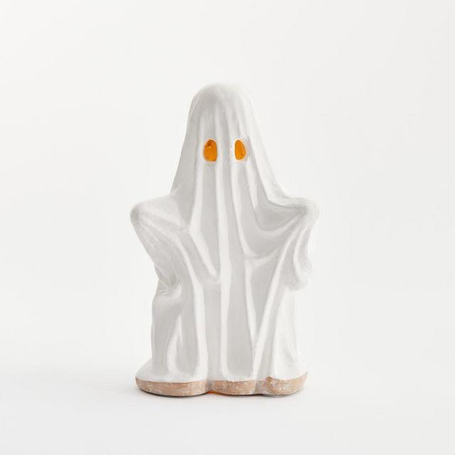 Handcrafted Ceramic Ghost, Large, White