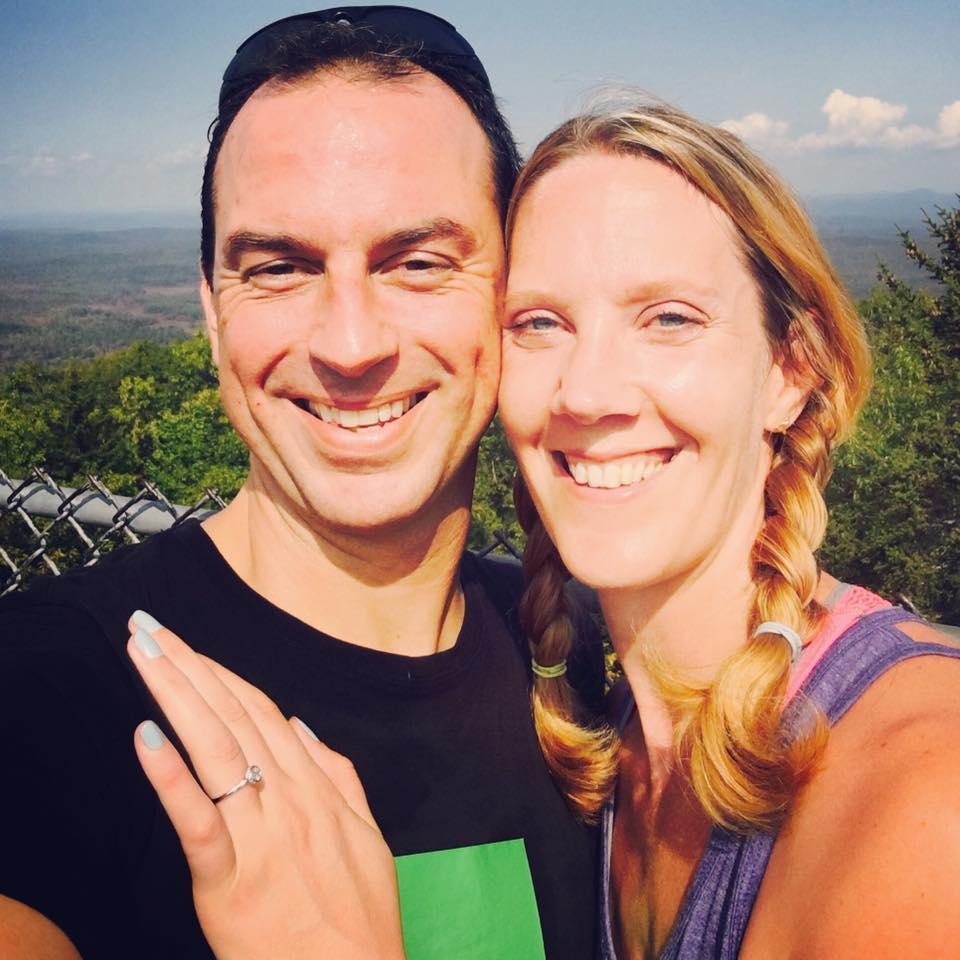 Immediately after we got engaged, at Douglass Mountain!