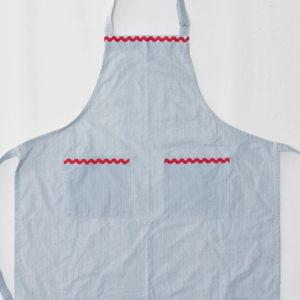 Women’s Apron - Blue and White Stripe