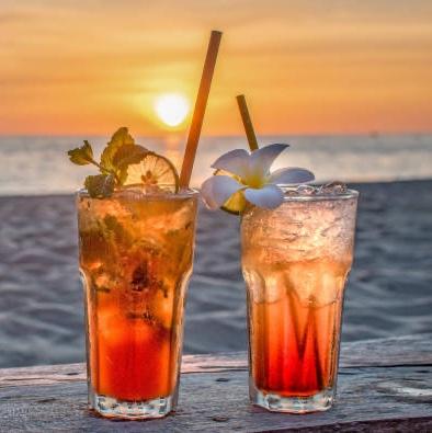 Drinks on the beach