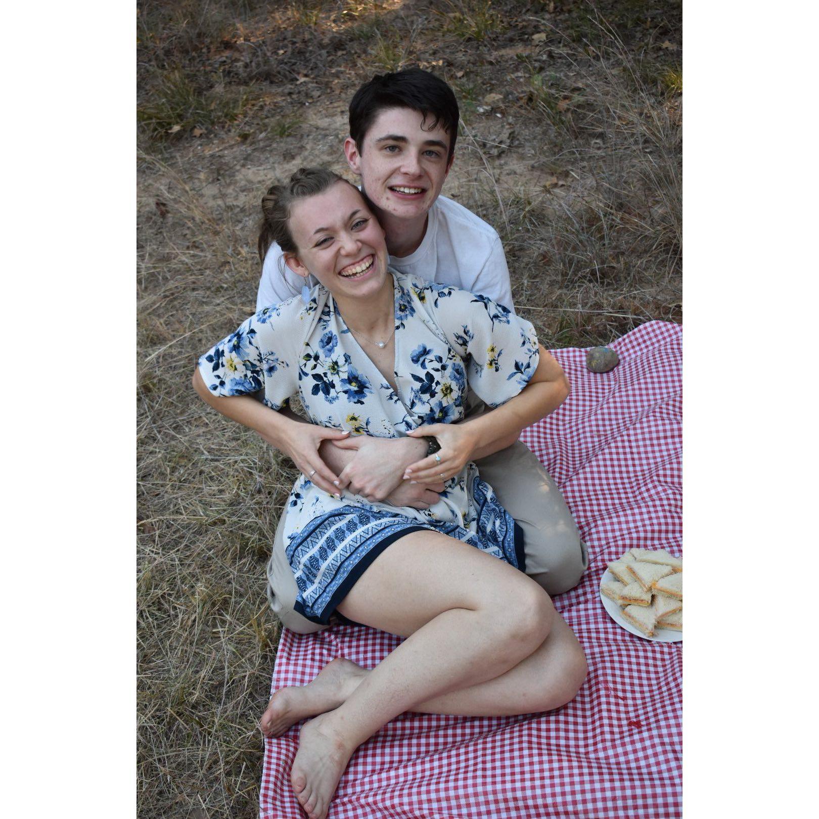 The day that changed our lives so much for the better! I had told him months prior that my ideal date was a picnic. So when he invited me to one I had no suspicion in the slightest!