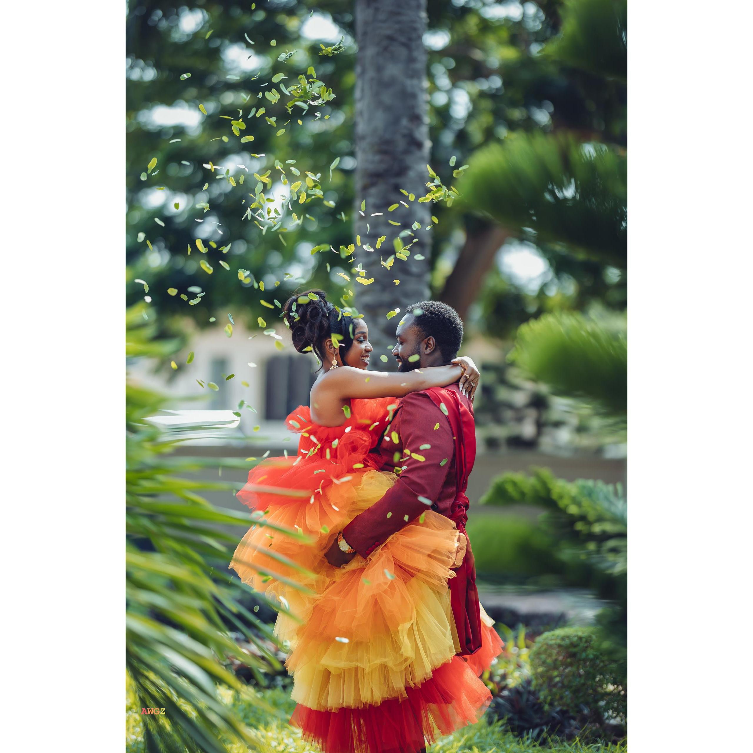Carrying her like I always have and always will. It is my honor. It is my joy. She's my queen, my answered prayer, and the love I’m blessed to call my bride. #OyinPoForever 👑💛