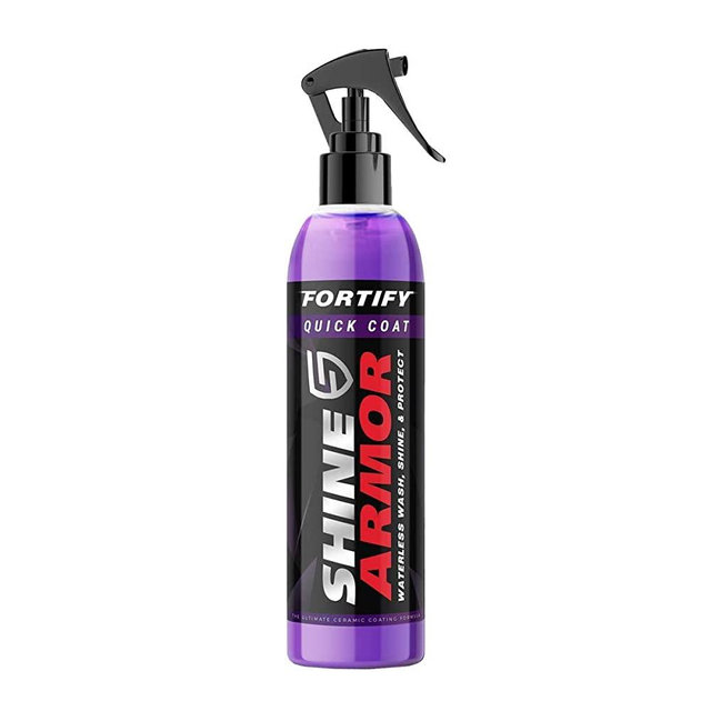 SHINE ARMOR Fortify Quick Coat - Ceramic Coating - Car Wax Polish Spray - Waterless Car Wash & Wax - Hydrophobic Top Coat Polish & Polymer Paint Sealant Detail Protection