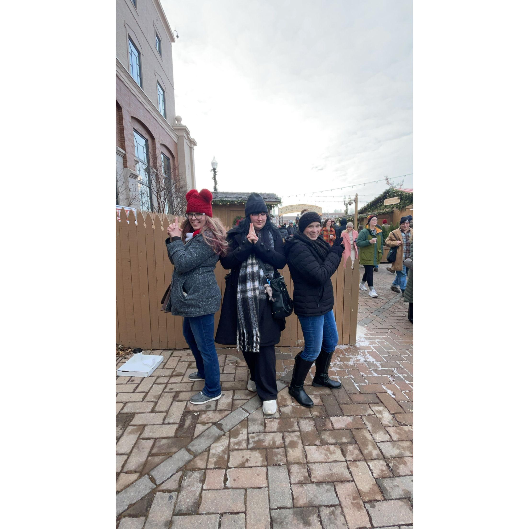 Victoria and her Mom and Aunt Tina (photographed by Hannah)