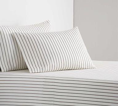 Stripe Tumbled Organic Cotton Sheet Set