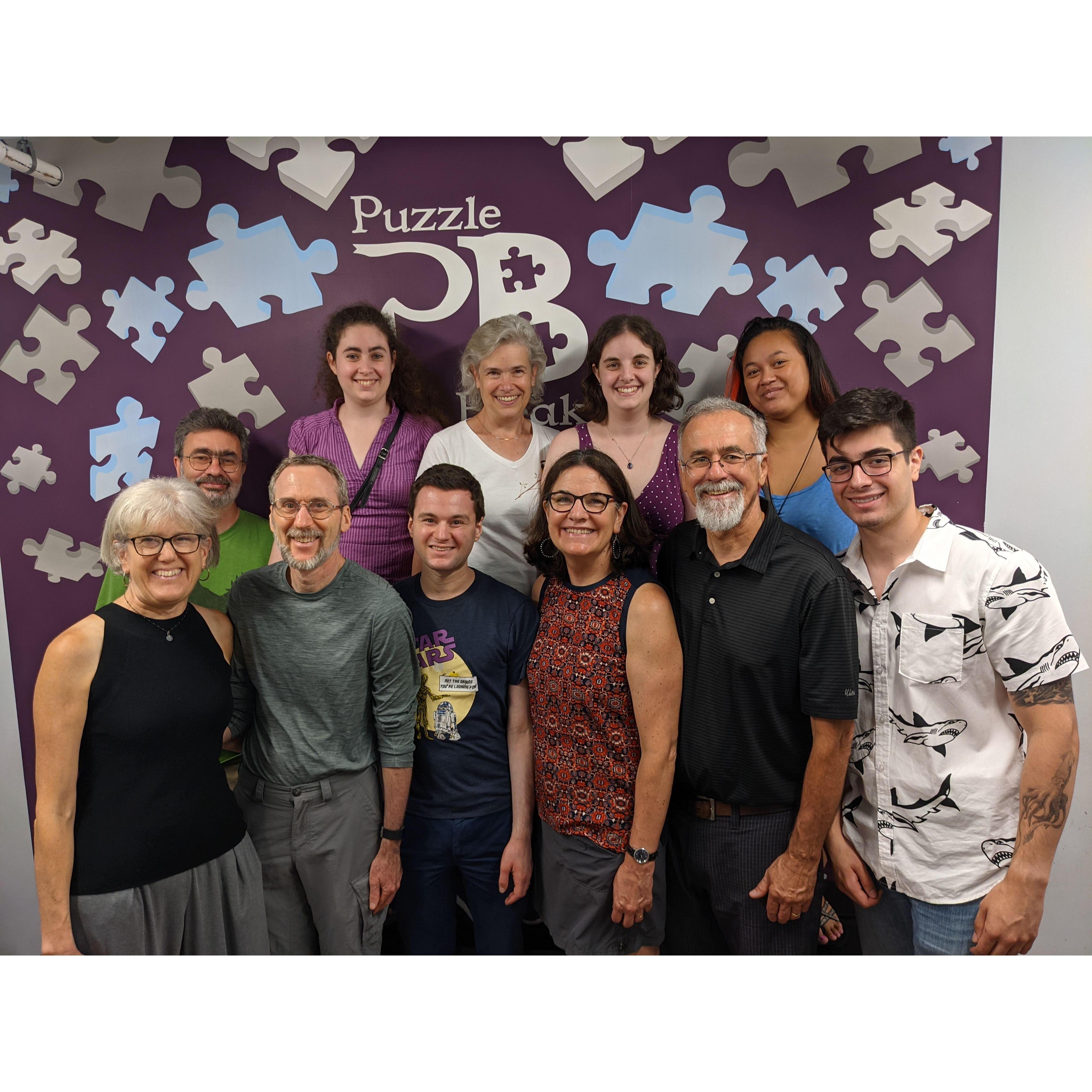 On the day after the ceremony we did an escape room in Newton. We escaped the haunted circus!
