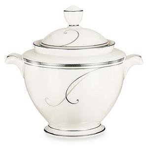 Noritake® Platinum Wave Covered Sugar Bowl