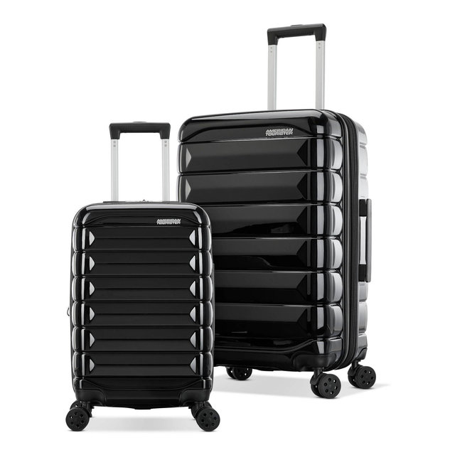 American Tourister Fold Over Top Kontour Promo Set 2pc - Black