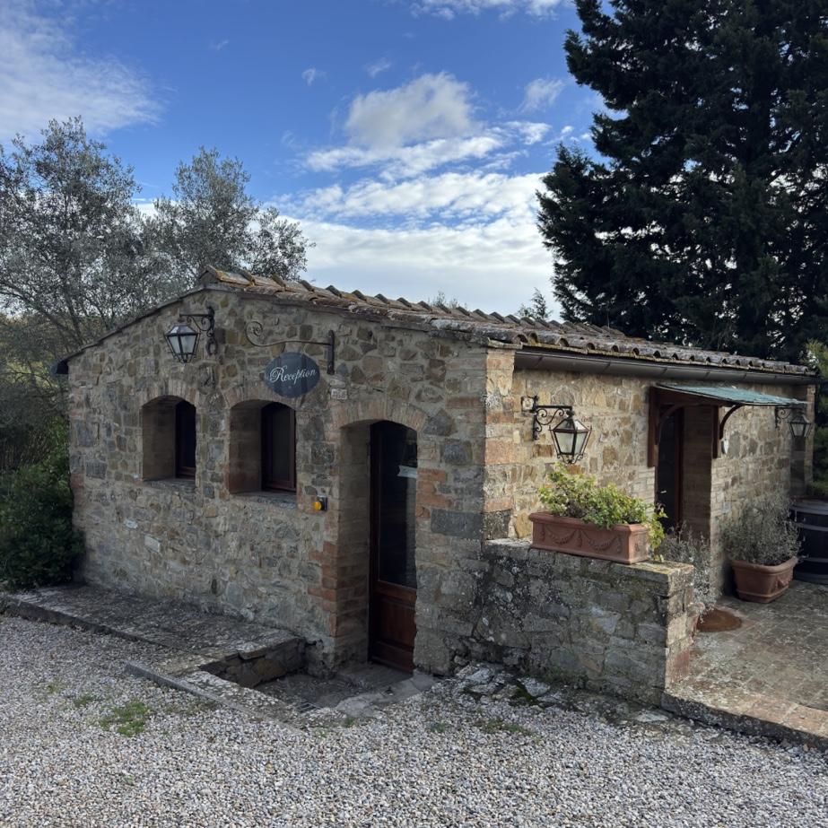 Check in here at Quercia al Poggio! Bring your passport so they can check you in!