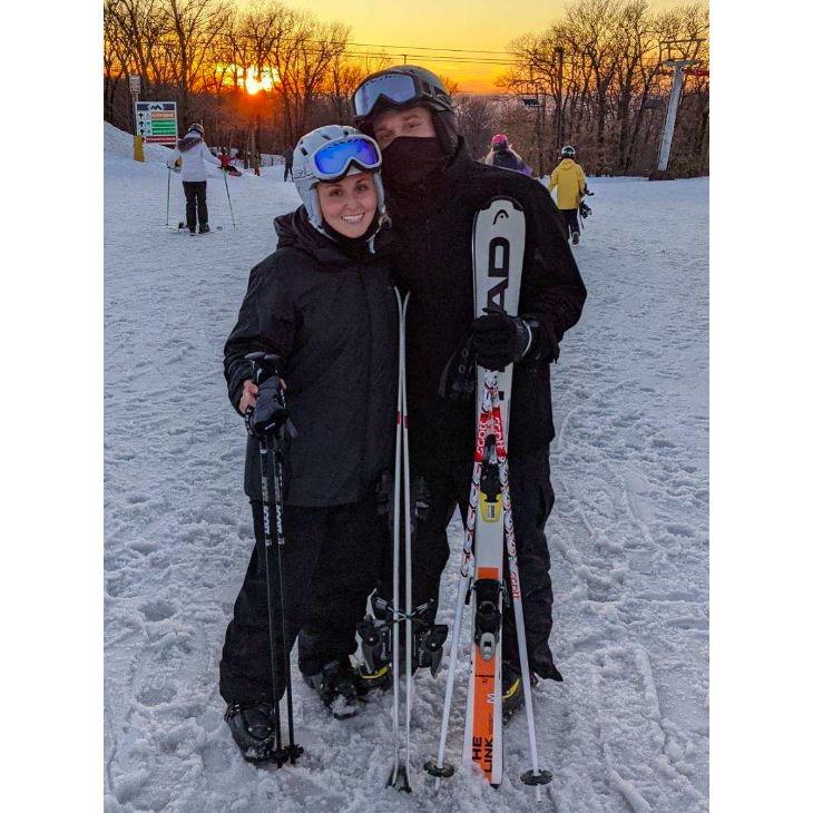 Thomas finally learned how to ski!