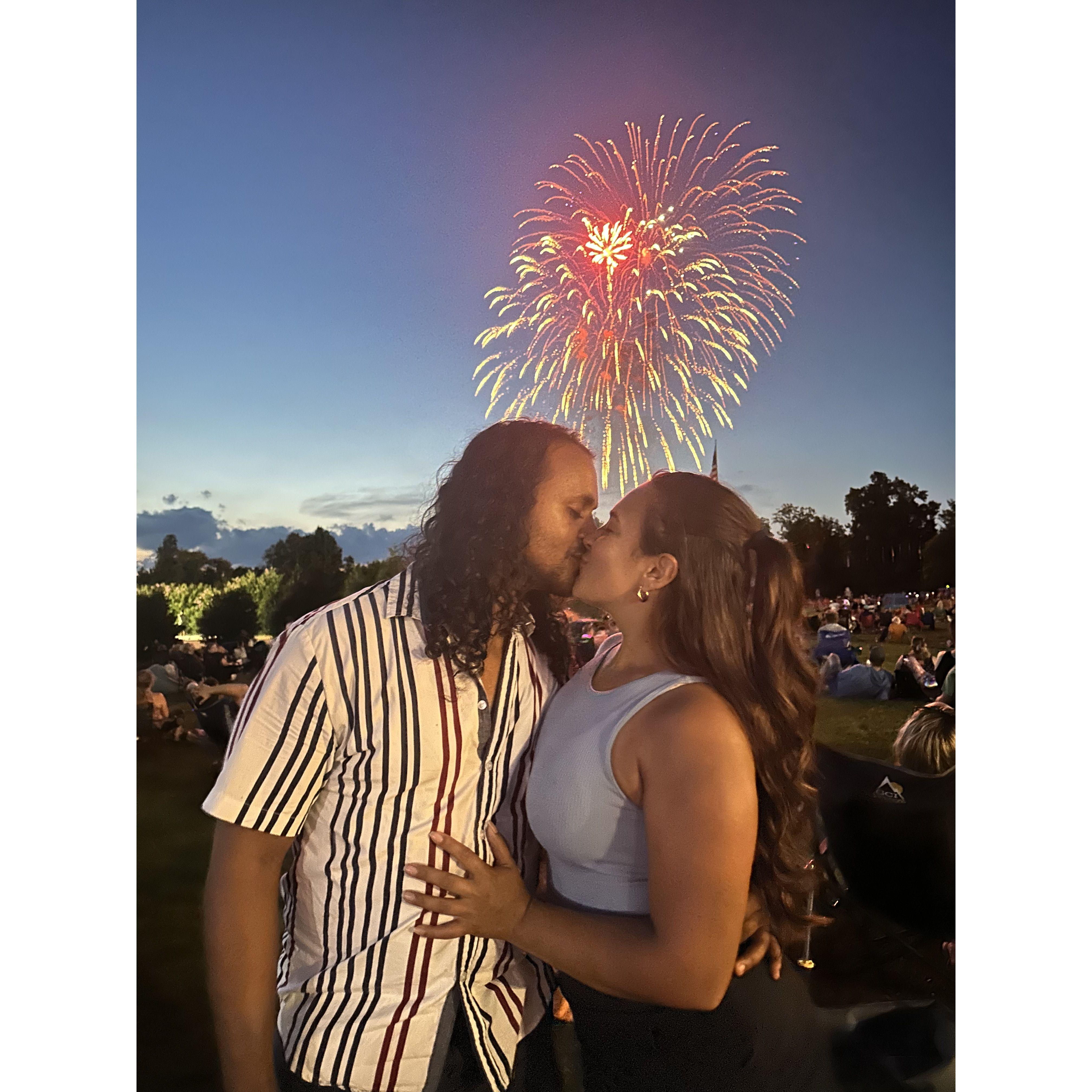 Our first Fourth of July photo.