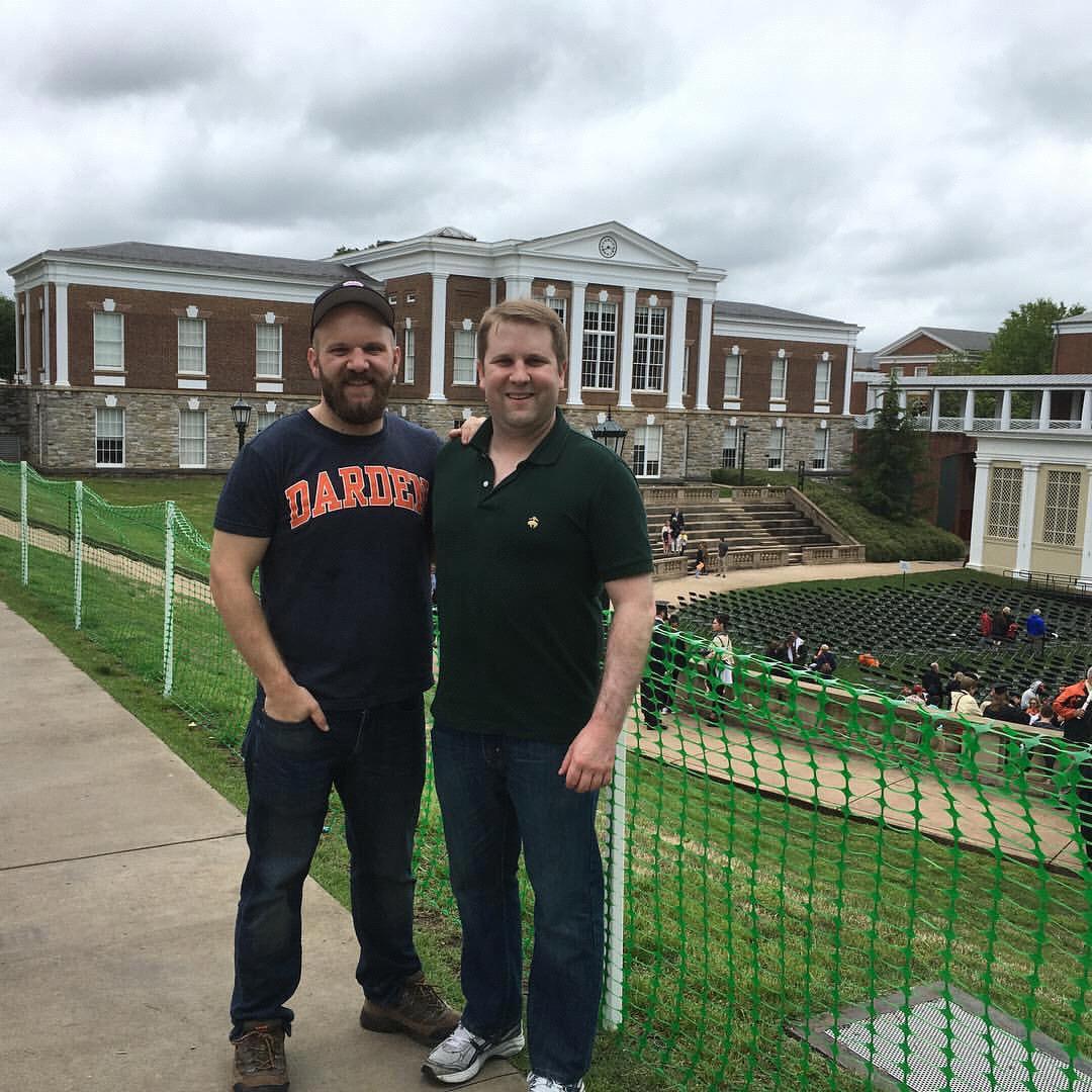 Brian and Brendan before Brendan’s grad school graduation