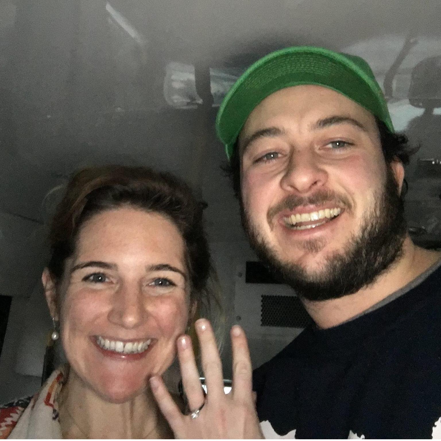 The school bus where we got engaged!